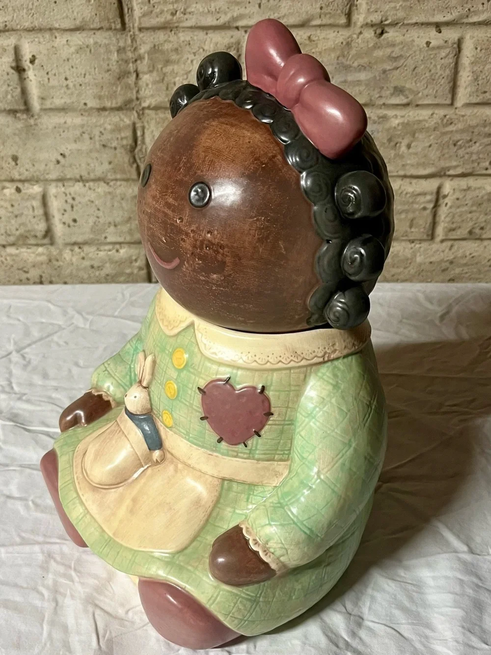 Vintage Treasure Craft Spice Rag Doll Ceramic Cookie Jar Kitchen Decor 14